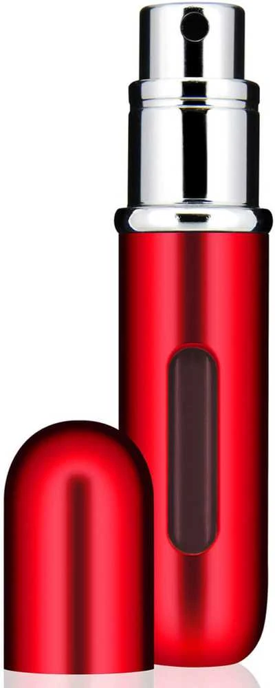 Travalo Classic Raudona pildomas kvepalų buteliukas (atomaizeris), 5 ml
