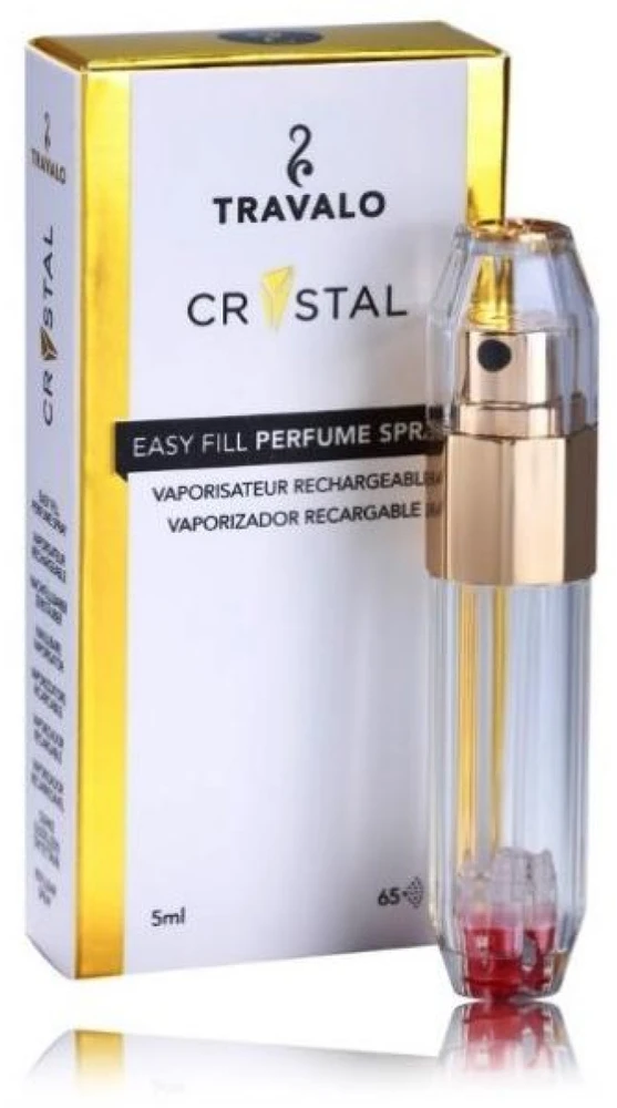 Travalo Crystal Gold pildomas kvepalų buteliukas (atomaizeris), 5 ml