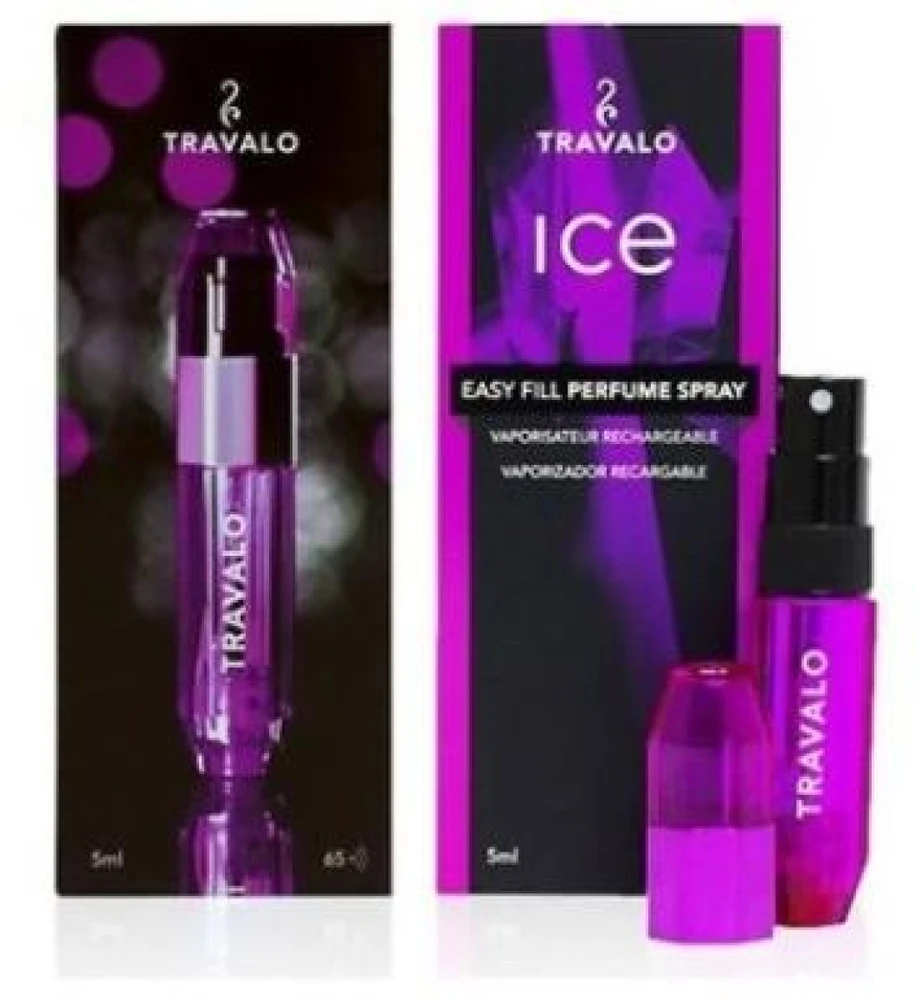 Travalo Ice Violetinė pildomas kvepalų buteliukas (atomaizeris), 5 ml