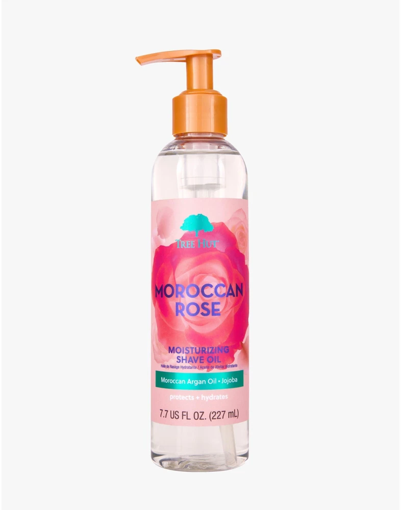 Tree Hut Bare Moroccan Rose Moisturizing Shave Oil, skutimosi aliejus, 227 ml