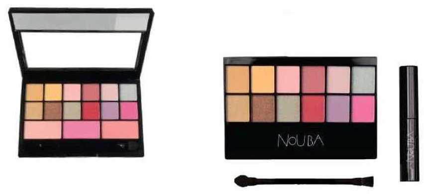 Trousse 237 Set Nouba: Nouba Multi-use Face Palette 12 Shades, 36 g + Nouba Volum Blakstienų tušas