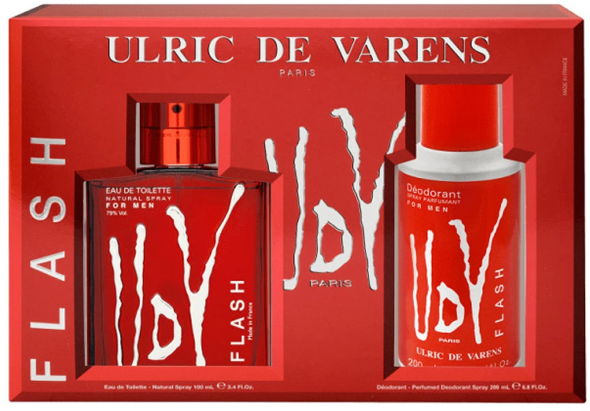 Ulric De Varens Flash rinkinys vyrams (EDT, 100 ml + dezodorantas, 200 ml)