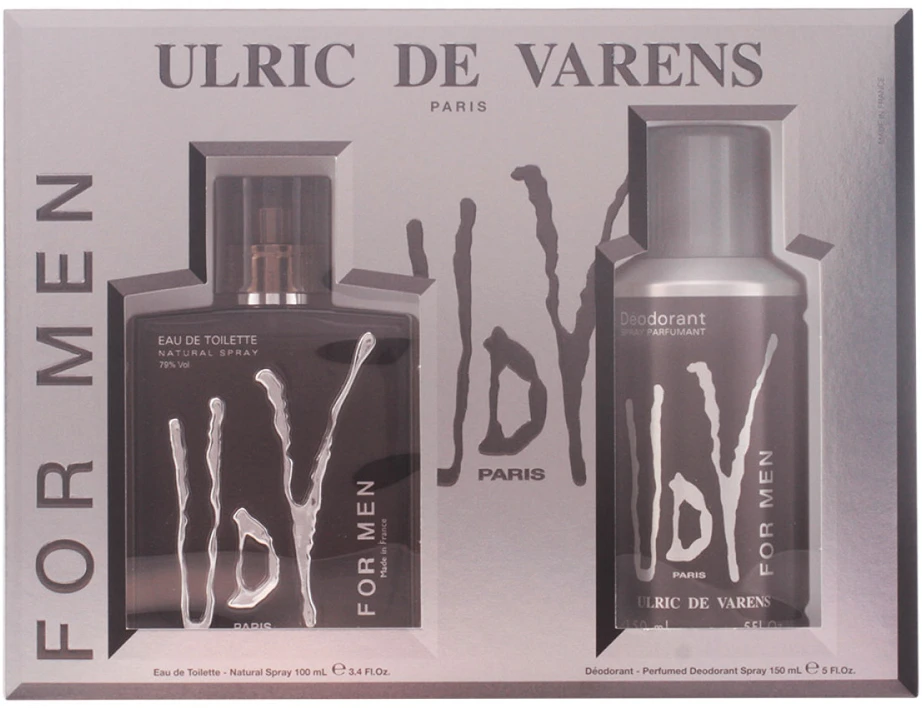 2 dalių rinkinys vyrams Ulric De Varens Men Eau De Toilette Purškiklis, 100ml