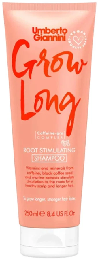 Umberto Giannini Grow Long Vegan & Cruelty-Free Hair Šampūnas Growth Stimulating & maitininantis, 250 ml