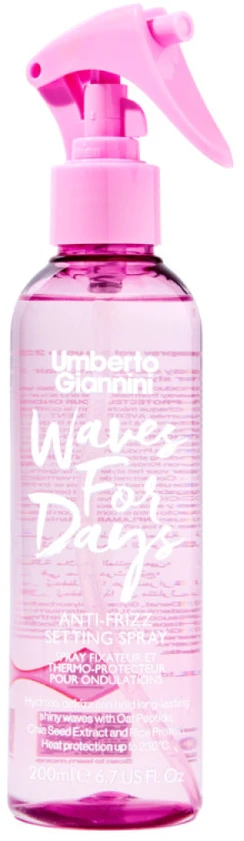 Umberto Giannini Waves For Days Plaukų lakas Styling Hold & Thermal Protection Easy Hold, 200 ml