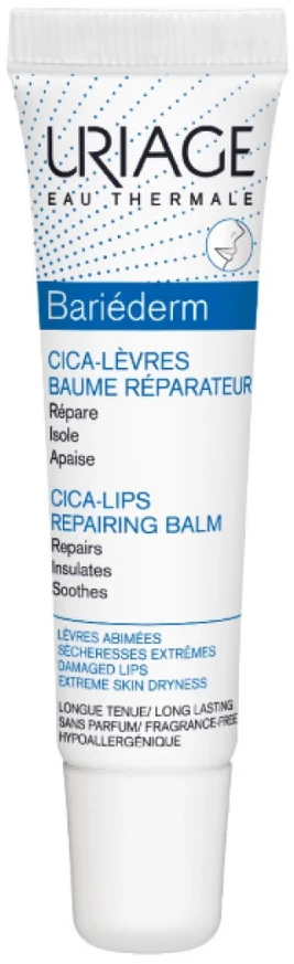 "Uriage Bariéderm Cica Lips Repairing Balm" atkuriamasis balzamas 15ml