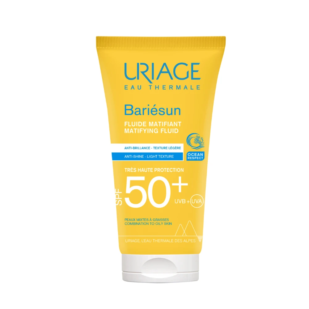 Uriage Bariesun Matting Fluid SPF 50+ matizuojantis apsauginis fluidas riebiai ir riebiai odai, 50 ml