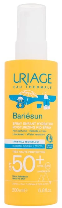 Uriage Bariésun Moisturizing Kid Purškiklis SPF 50+ drėkinamasis veido ir kūno purškiklis nuo saulės vaikams, 200 ml