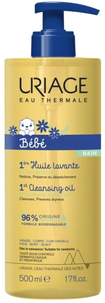 Uriage Bebe 1st Cleansing Oil maitinamasis valomasis aliejus kūdikiams, 500 ml
