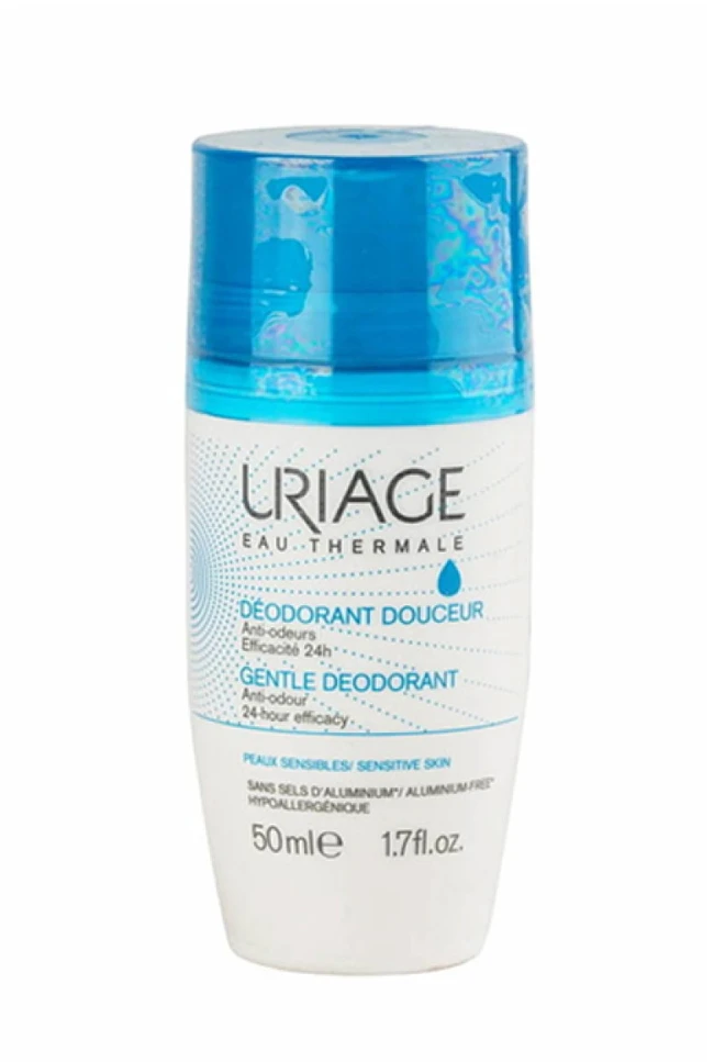 Uriage Gentle Deodorant Švelnus rutulinis dezodorantas be aliuminio, 50 ml