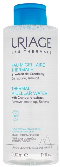 Uriage Eau Thermale Micellar Vanduo micelinis vanduo sausai ir normaliai odai, 500 ml
