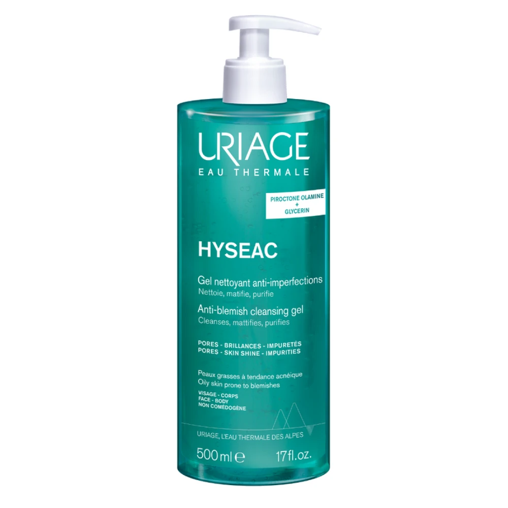 Uriage Hyseac Anti-Blemish Cleansing Gel valomasis veido gelis riebiai odai, 500 ml