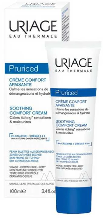Uriage Pruriced Calming Kreminis For Face raminamasis veido kremas, 100 ml