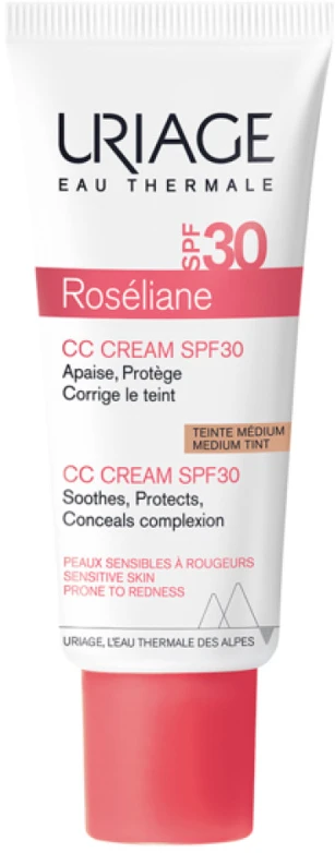 URIAGE, ROSELIANE CC toninis koreguojamasis apsauginis kremas su SPF30+, 40ml, Spalva: Medium