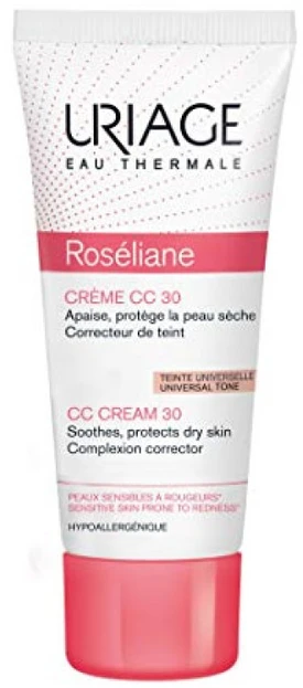 Uriage Roséliane CC Kreminis SPF30 apsauginis CC veido kremas jautriai / į paraudimą linkusiai odai, atspalvis: Universal Tone, 40 ml