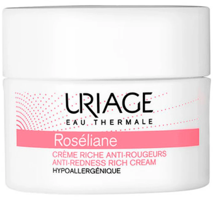 Uriage Roséliane Rich Anti-Redness Kreminis veido kremas sausai, linkusiai raudonuoti odai, 50 ml