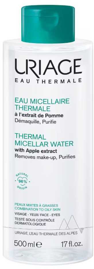 Uriage Thermal Vanduo Purifying Micellar Vanduo micelinis vanduo mišriai ir riebiai odai, 500 ml
