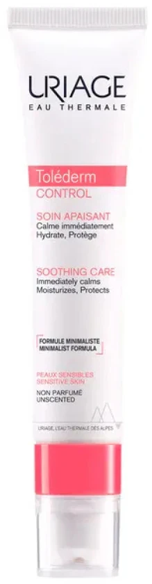 Uriage Tolederm Control Soothing Care raminantis veido kremas jautriai odai, 40 ml