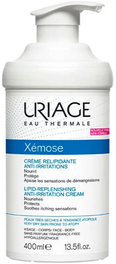 Raminantis kremas atopinei ir labai sausai odai Uriage Xemose Lipid-Replenishing Anti-Irritation Cream,  400 ml
