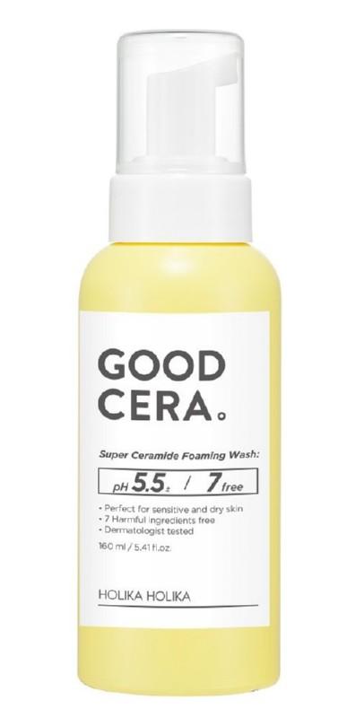 Valomosios veido putos su keramidais Holika Holika Good Cera Super Ceramide Foaming Wash, sausai, jautriai veido odai, 160 ml