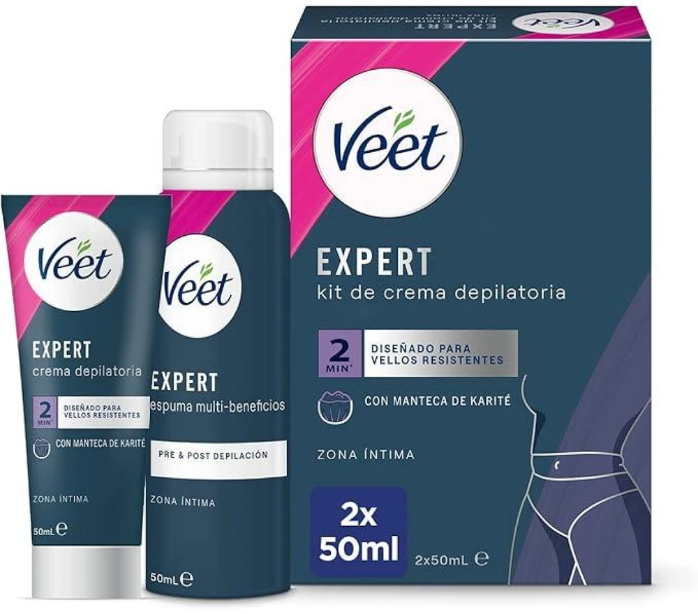 Veet Expert Kit Bikini depiliacinis rinkinys bikini sričiai, 2 x 50 ml