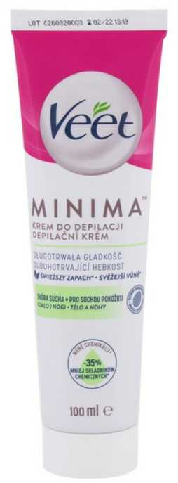 Veet Minima Hair Removal Kremas Dry Skin Depilatory Product moterims, 100 ml