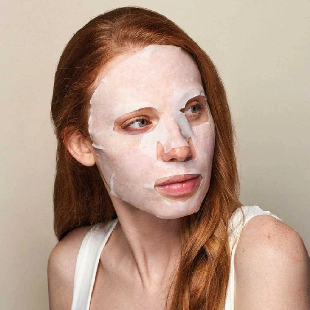 Veido kaukė Iroha Vitamin C + Hyaluronic Acid Illuminating & Hydrating Mask, su vitaminu C ir hialurono rūgštimi, 20 ml