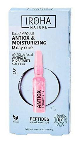 Veido odos ampulės su peptidais Iroha Energy Antioxidant Treatment Ampoule Shot, 5 x 1,5 ml