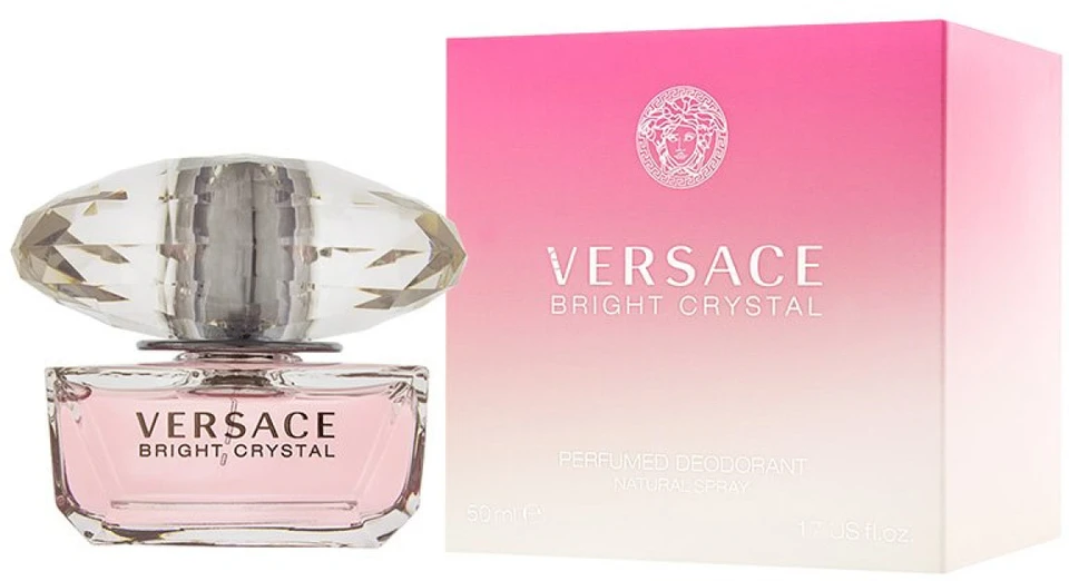 Versace Bright Crystal purškiamas dezodorantas moterims, 50 ml
