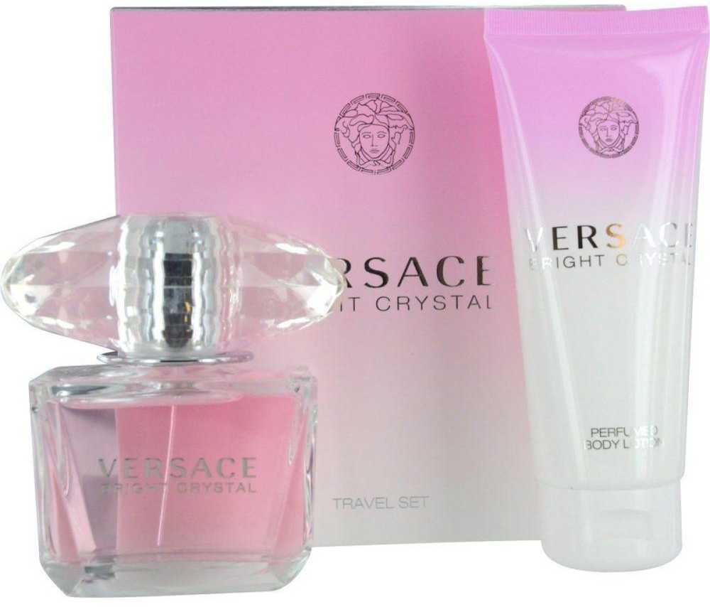 Versace Bright Crystal rinkinys moterims (EDT, 90 + kūno losjonas, 100 ml)
