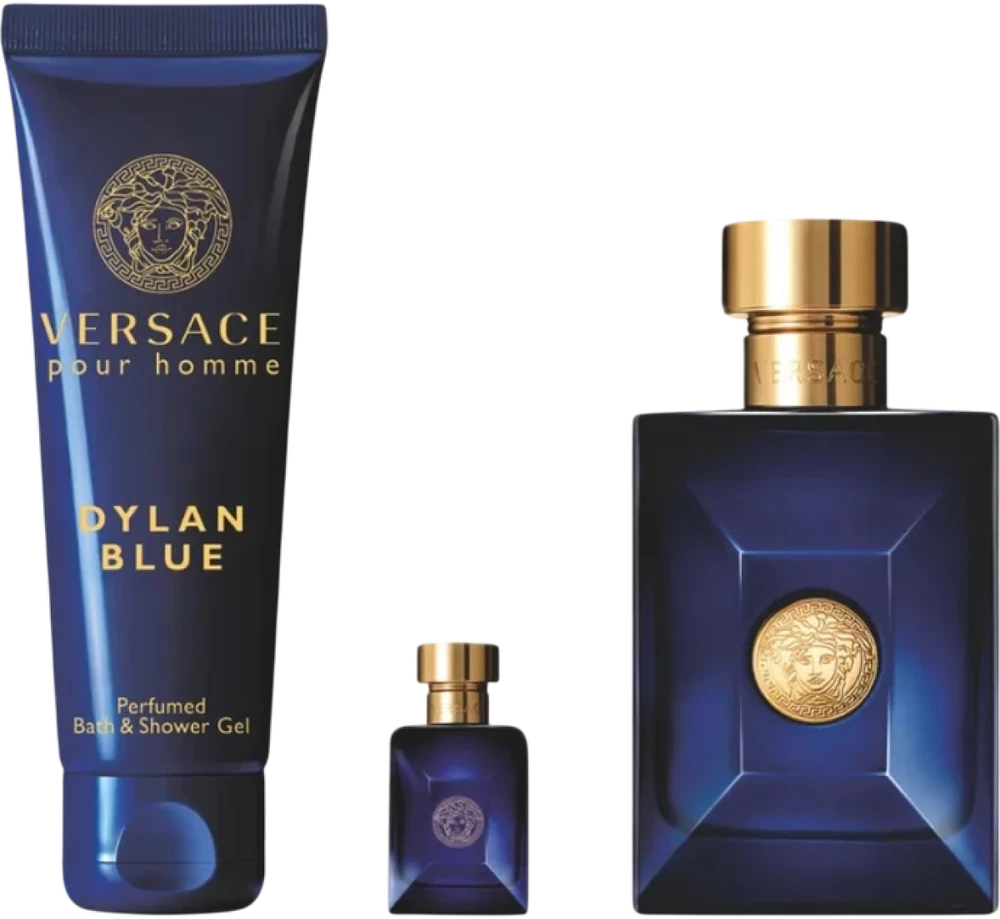 Kvepalų rinkinys vyrams Versace Dylan Blue Pour Homme (EDT, 100 ml + EDT, 5 ml + dušo želė, 150 ml)