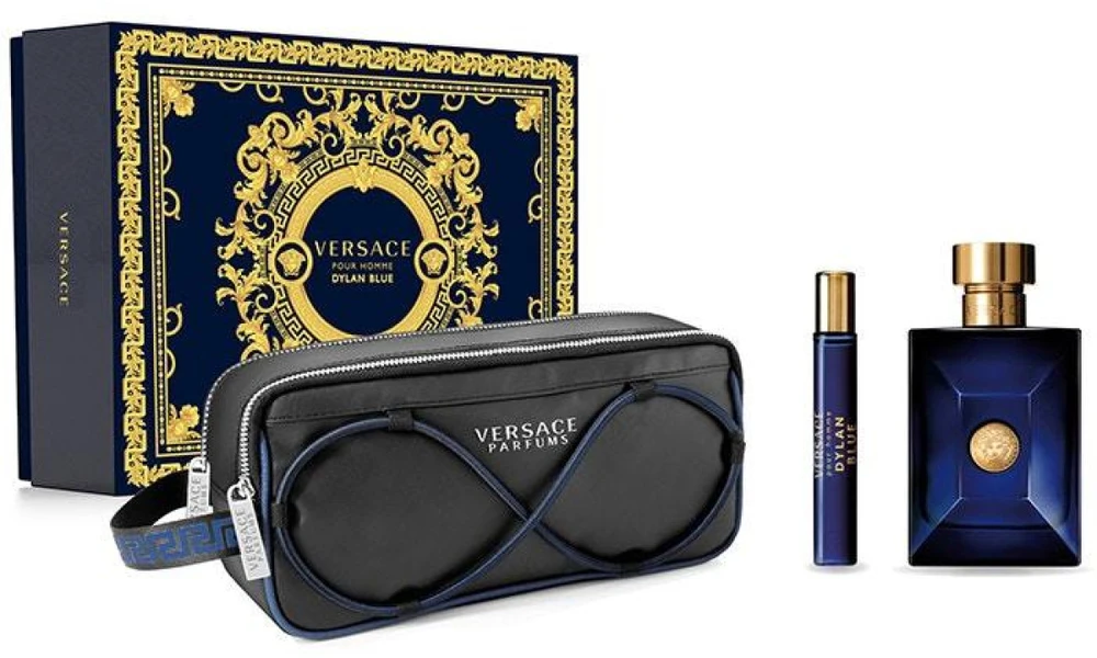 Kvepalų rinkinys vyrams Versace Dylan Blue Pour Homme (EDT, 100 ml + EDT, 10 ml + kosmetinė)