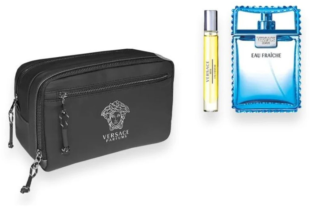 Versace Eau Fraiche Giftset kvepalų rinkinys vyrams (EDT, 100 ml + EDT, 10 ml + kosmetinė)