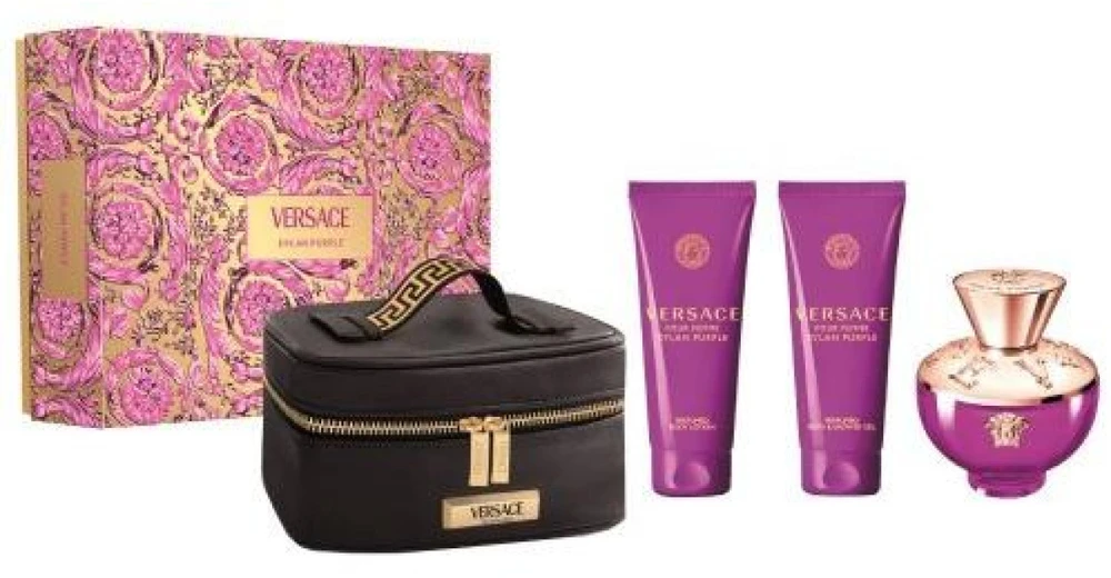 Kvepalų rinkinys moterims Versace Pour Femme Dylan Purple (EDP, 100 ml + dušo želė, 100 ml + kūno losjonas, 100 ml + kosmetinė)