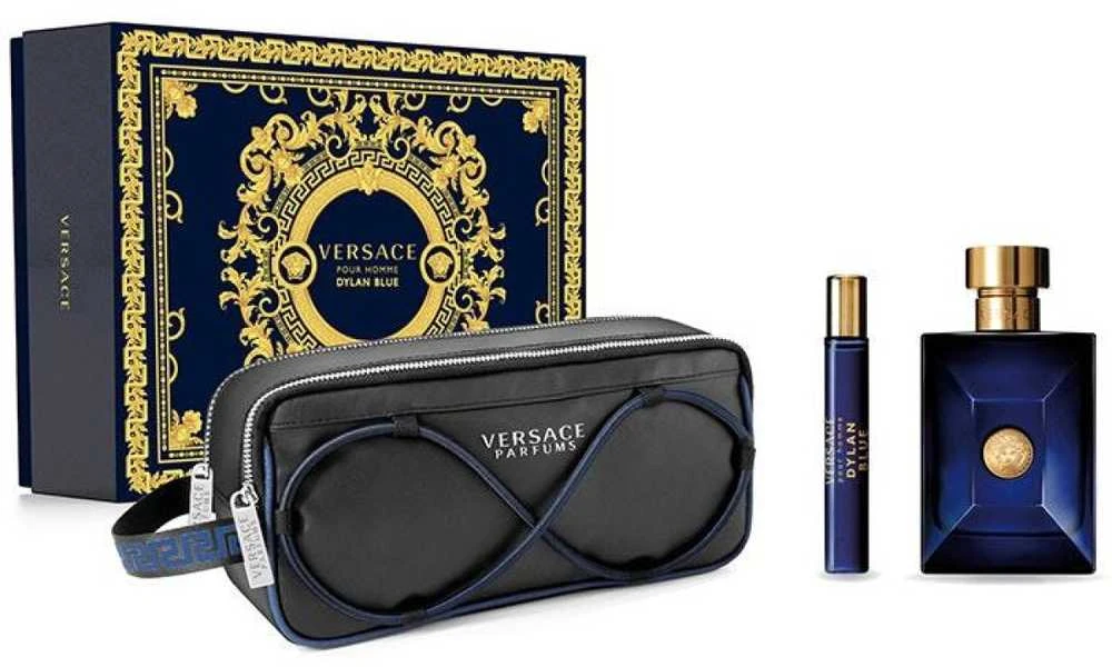 Kvepalų rinkinys vyrams Versace Dylan Blue Pour Homme (EDT, 100 ml + EDT, 10 ml + kosmetinė)
