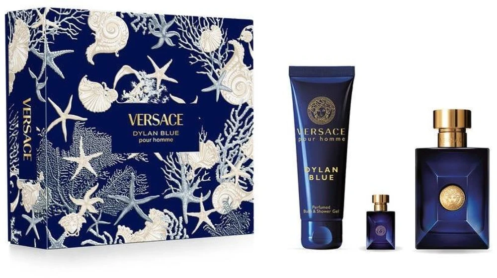Kvepalų rinkinys vyrams Versace Dylan Blue Pour Homme (EDT, 100 ml + EDT, 5 ml + dušo želė, 150 ml)