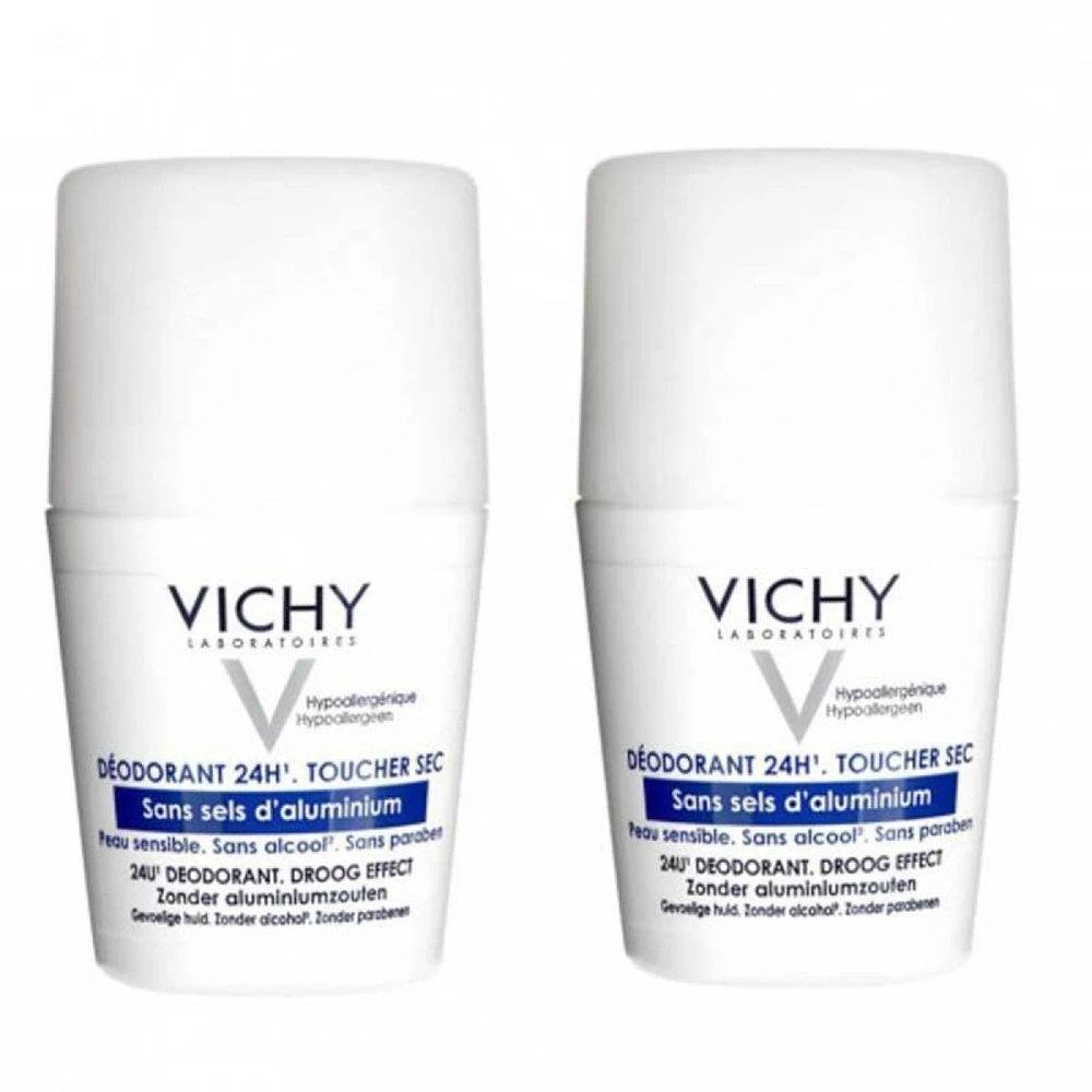 "Vichy" dezodoranto kamuoliukų rinkinys jautriai odai 2 x 50 ml
