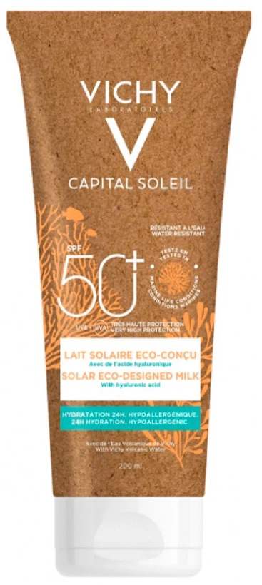 "Vichy Capital Soleil Eco-Sunscreen" apsauginis pienelis nuo saulės SPF50 200ml