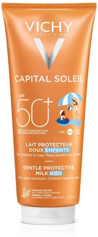 Vichy Capital Soleil Gentle Milk Children švelnus apsauginis pienelis vaikams Spf50 300ml
