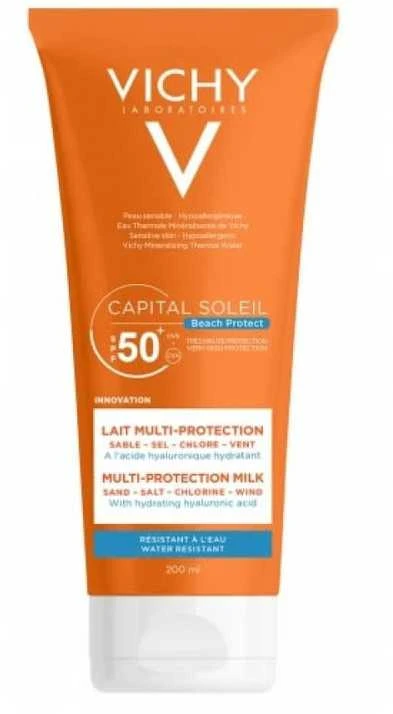 "Vichy Capital Soleil" daugiafunkcinis apsauginis pienelis, atsparus vandeniui Spf50 200ml