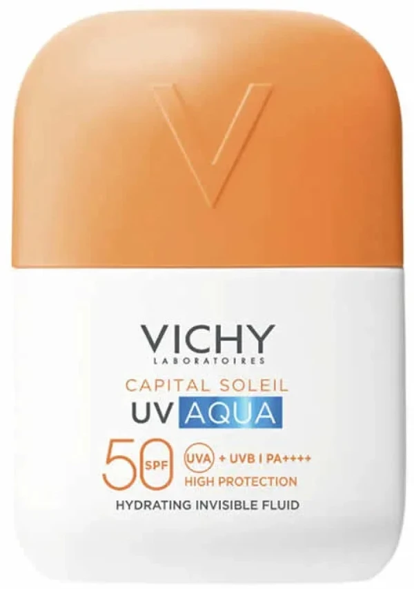 Vichy Capital Soleil UV Aqua drėkinamasis nematomas fluidas SPF50+, 50 ml