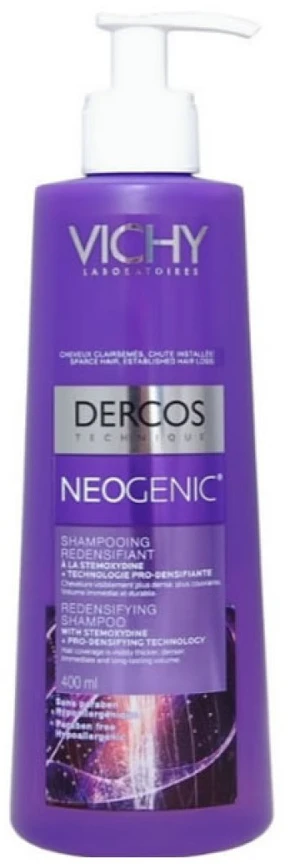 "Vichy Dercos Neogenic Redensifying Šampūnas" plaukų tankį atkuriantis šampūnas 400ml
