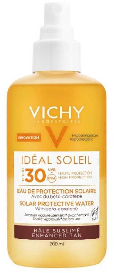 Vichy Ideal Soleil Solar Protective Water Enhanced Tan SPF30+ Apsauginis purškiklis su betakarotenu, 200 ml