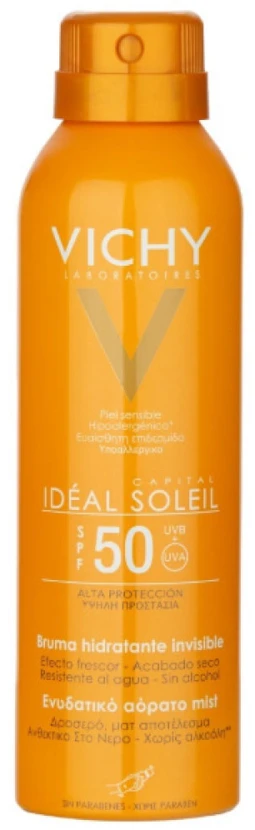 "Vichy Ideal Soleil Invisible Hidrating Mist" apsauginis purškiklis nuo saulės Spf50 200ml