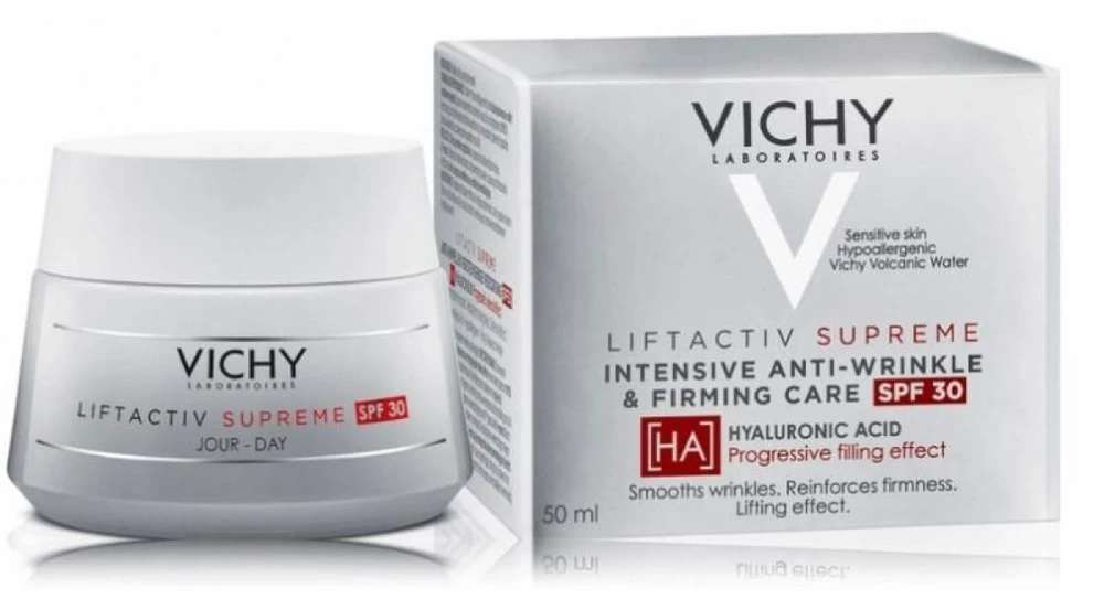"Vichy Lifactiv Supreme HA Spf30 stangrinamasis veido kremas 50ml