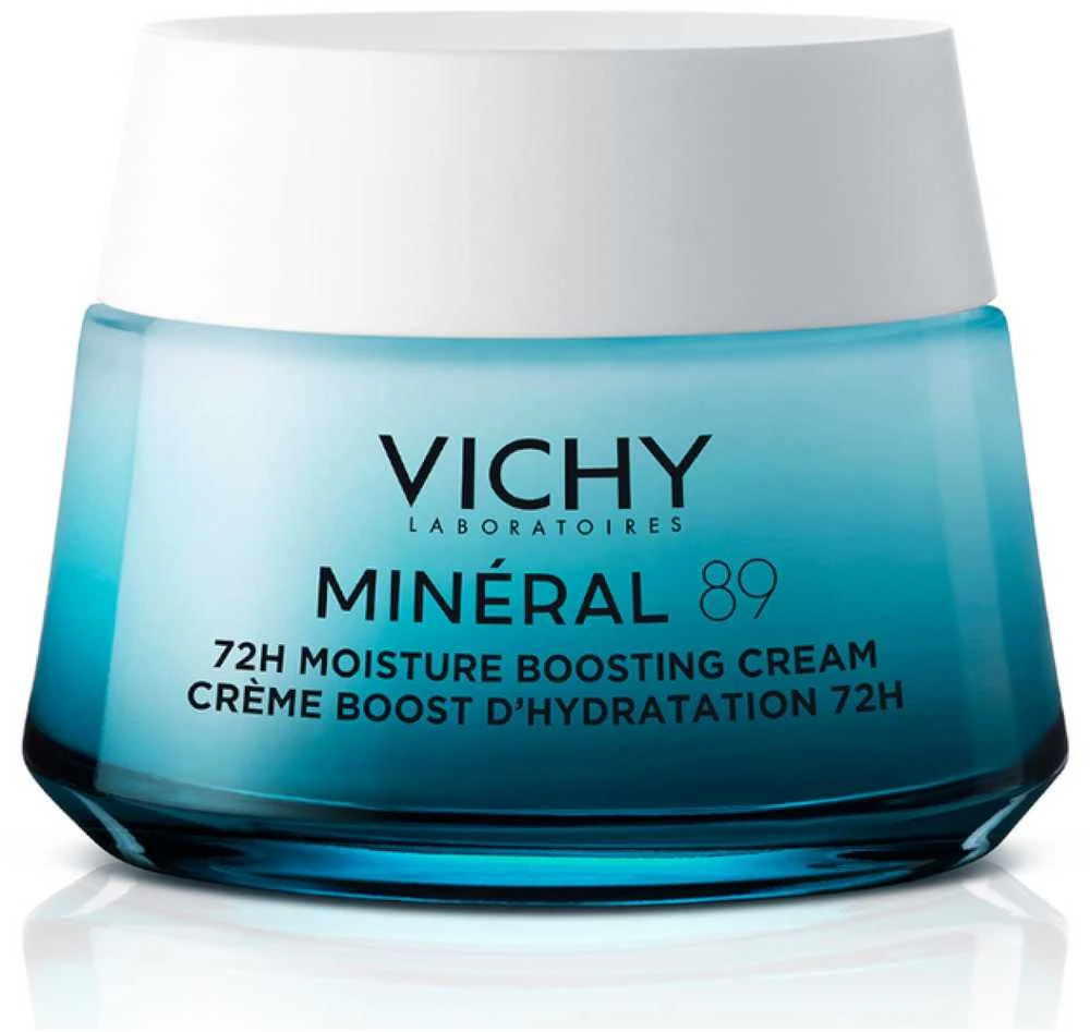 Vichy Minéral 89 72H Moisture Boosting Kreminis drėkinantis veido kremas visiems odos tipams, 50 ml