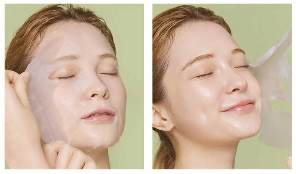 Vienkartinė veido kaukė Mizon Cicaluronic Vanduo Fit Mask, su azijine centele ir hialurono rūgštimi, intensyviai drėkinanti, 24 g