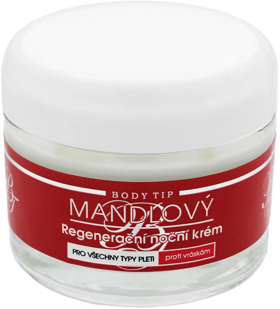 Vivaco Body Tip Night Kreminis naktinis veido kremas su migdolų aliejumi, 50 ml