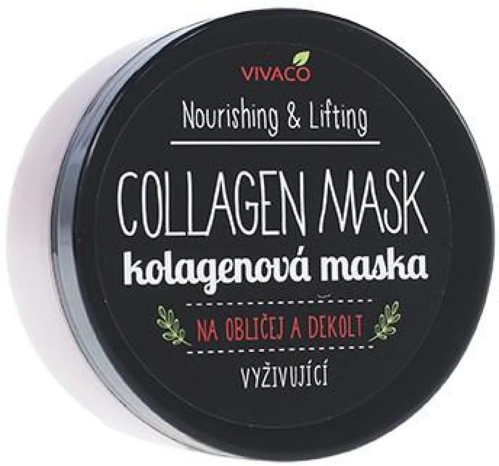 Vivaco maitininantis & Lifting Collagen Mask collagen mask for face and décolleté, 100 ml