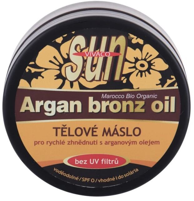 Vivaco SUN Argan Bronz Oil kūno sviestas su argano aliejumi deginimuisi, 200 ml